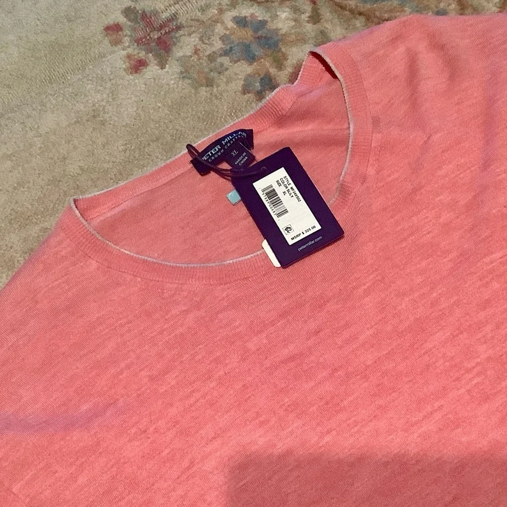 PETER MILLAR Excursionist Flex Sweater Scarlet Lily Merino Wool Men’s XL NWT - Picture 6 of 7